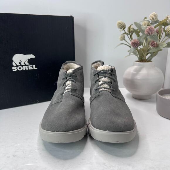 Sorel Explorer Next Drift Waterproof Chukka Boots Lace Up Gray Women's 10 NWB - Picture 2 of 9